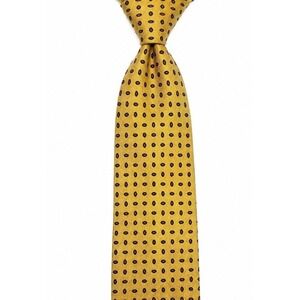 Brooks Brothers Men's 100% Silk necktie Designer Red/Gold Made USA EUC